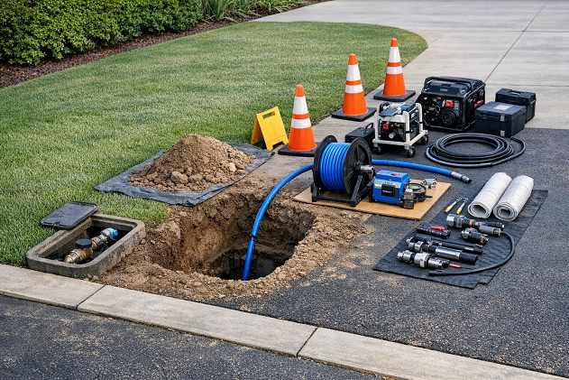 Protecting A Mature Yard Changes How A Buried Water Line Gets Fixed